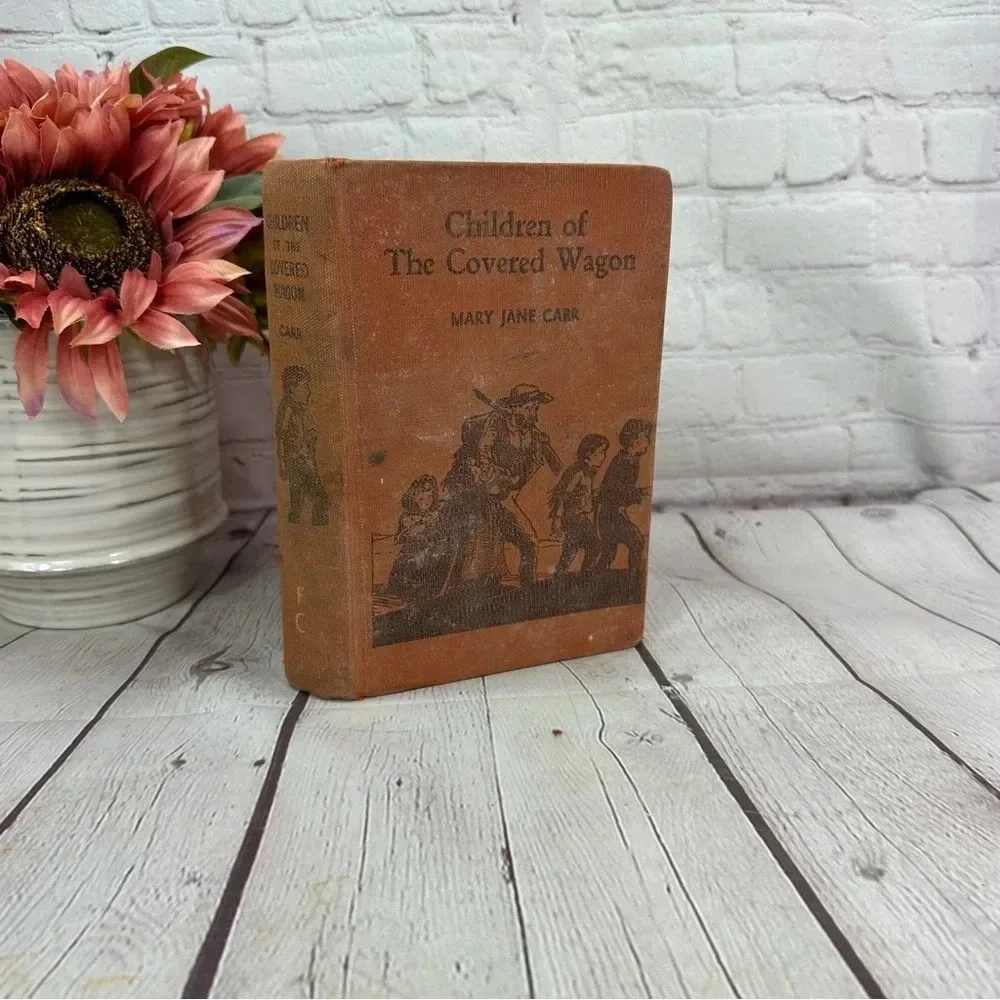 vtg children of the covered wagons book mary jane carr 1948 rustic farmhouse